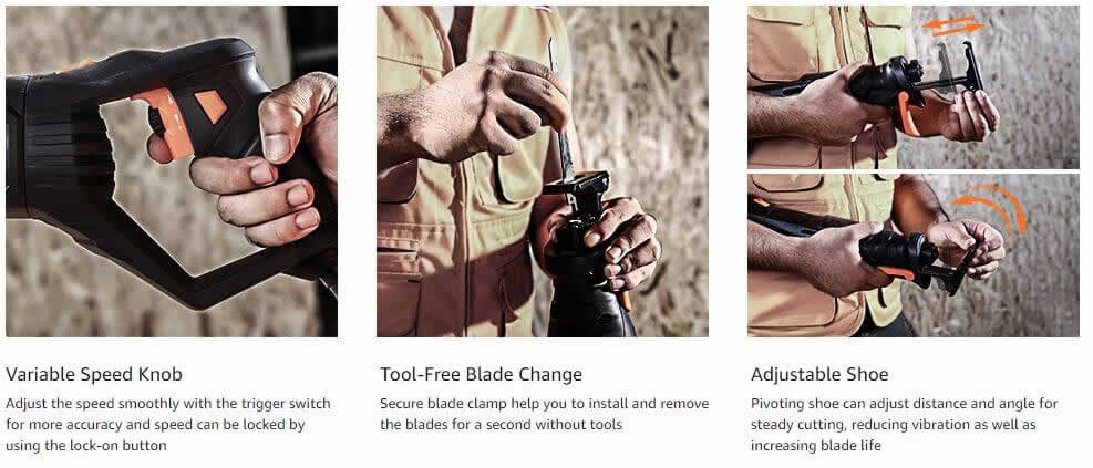 Tacklife RPRS01A Reciprocating Saw Why You Must Buy The Best Corded Reciprocating Saw The Top 3 Tacklife RPRS01A Reciprocating Saw