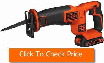 BLACKDECKER BDCR20C 20V MAX Reciprocating Saw with Battery and Charger The Top 5 Best Cordless Reciprocating Saw Recommendations BLACK+DECKER BDCR20C 20V MAX Reciprocating Saw with Battery and Charger