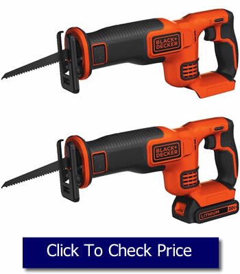 BLACKDECKER BDCR20C 20V MAX Reciprocating Saw The Top 5 Best Cordless Reciprocating Saw Recommendations BLACK+DECKER BDCR20C 20V MAX Reciprocating Saw