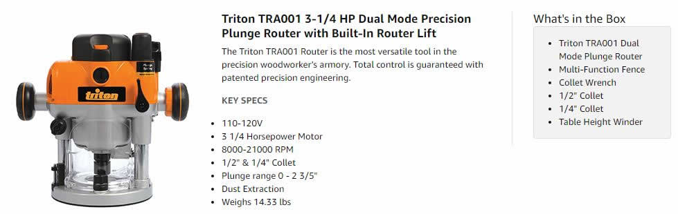 Triton TRA001 Precision Plunge Router Best Plunge Router For Woodworking - Top 5 Wood Shop Winners Triton TRA001 Precision Plunge Router
