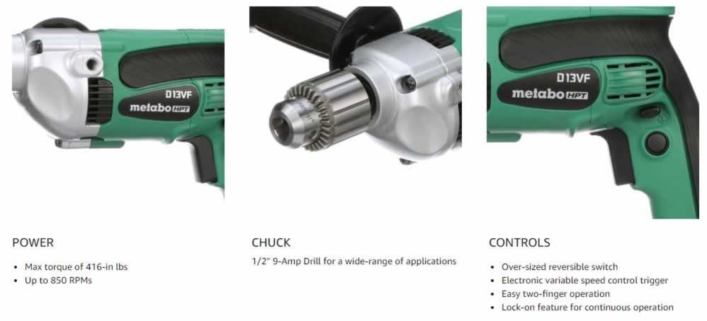 metabo hpt d13vf Best Corded Power Drill Reviews Top Buys In Every Category metabo-hpt-d13vf