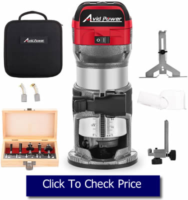 Avid Power 6.5-Amp 1.25 HP Compact Router with Fixed Base