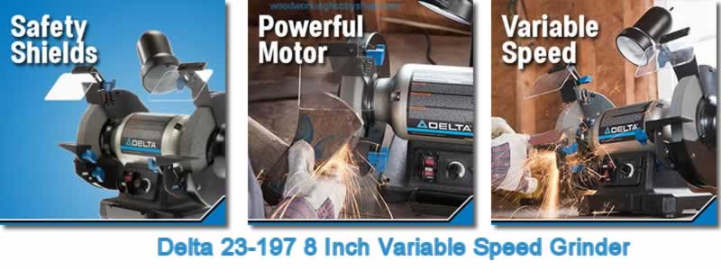 Delta Power Tools 23 197 8 Inch Variable Speed Bench Grinder 1 The Best Bench Grinder For Woodworking - The Top 6 Reviewed Delta Power Tools 23-197 8 Inch Variable Speed Bench Grinder