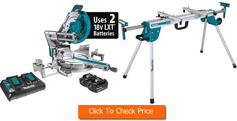 Makita XSL08PT 18V X2 LXT Brushless Cordless 12 Inch Dual-Bevel Sliding Compound Miter Saw