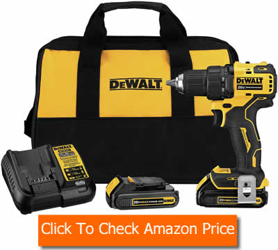 DEWALT DCD708C2 20V MAX Compact 1-2 Inch Cordless Drill - Driver Kit