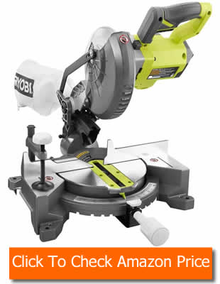 RYOBI 18 Volt ONE Cordless 7 1 4 in cordless compound miter saw Best Budget Miter Saw 5 Affordable & Inexpensive Miter Saws RYOBI 18-Volt ONE+ Cordless 7 1-4 in cordless compound miter saw