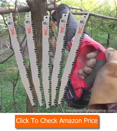 Milwaukee Pruning SAWZALL Reciprocating Saw Blades 48-00-1301 9 in. 5 TPI - 5 Pack