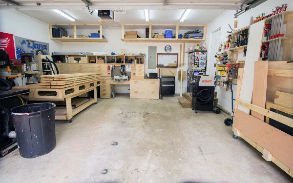 One Car Garage Woodshop Layout